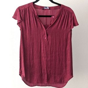Alevia Textured Blouse Burgundy, small, new